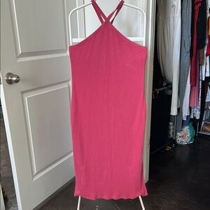 Pink Halter Neck Dress